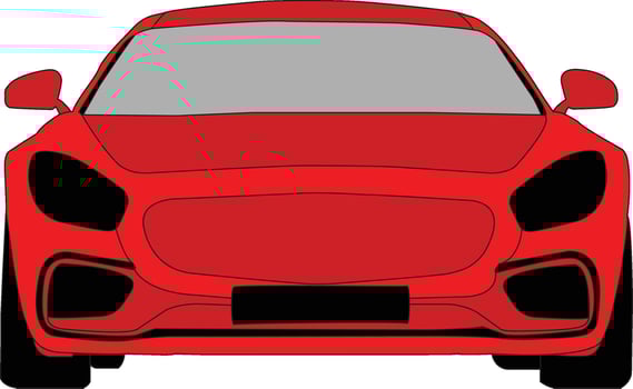 car drawing flat style, cars cartoon flat style isolated , sport car cartoon, cars flat design, car Isolated on White Background vector