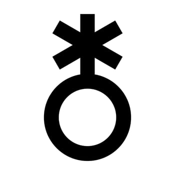 Non binary symbol, gender icon vector