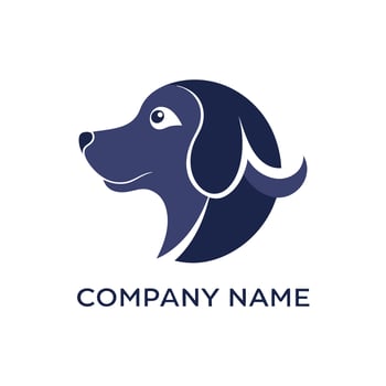 company logo design dog color vector