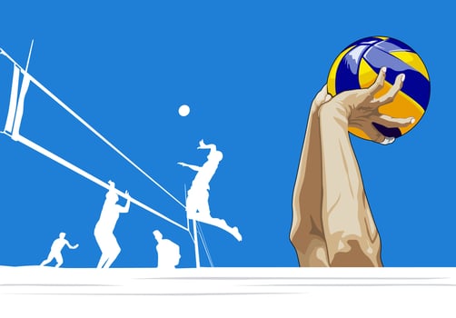 Beach volleyball illustration design art vector