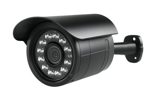 Black Security Camera with Transparent Background - Ideal for Home and Business Surveillance png