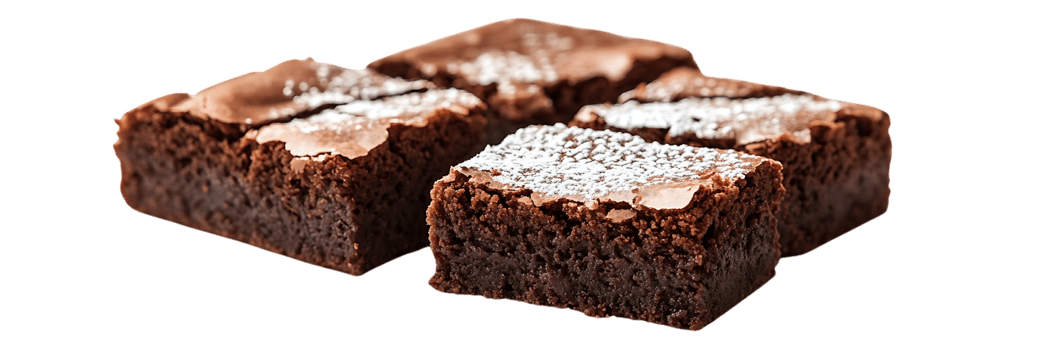 Delicious Chocolate Brownies with a Transparent Background, Perfect for Dessert or a Sweet Treat png
