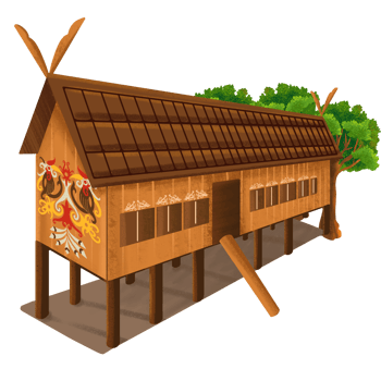 Betang, Traditional House Typical of Central Kalimantan png