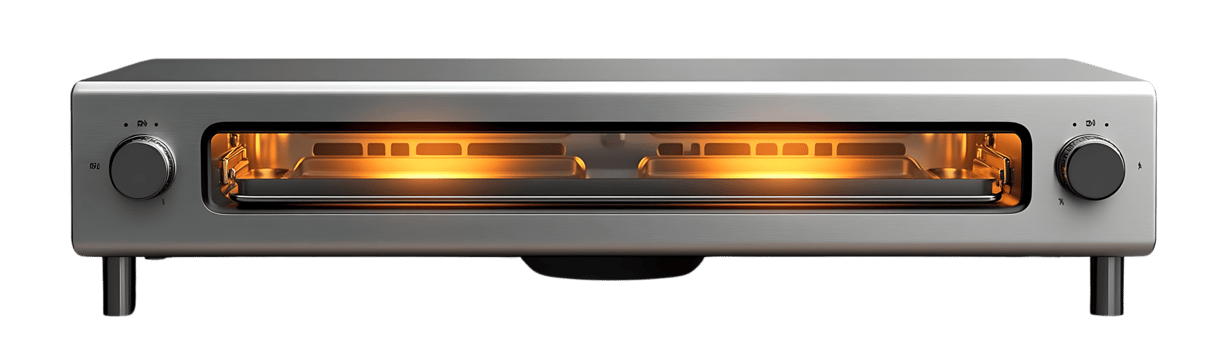 Stainless Steel Countertop Oven with Transparent Background for Deliciously Cooked Meals png