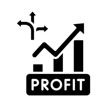Profit Pathway icon line illustration vector