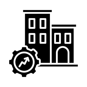 Productivity Plaza icon line illustration vector