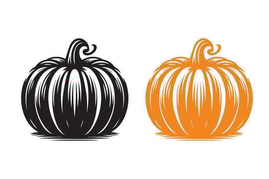 Pumpkin silhouette image vector