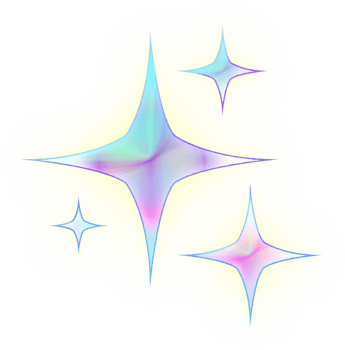Holographic y2k star abstract shape design png