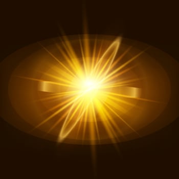 Glow light effect, explosion, glitter, spark, sun flash vector