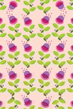 Flowers wall design vector