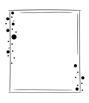 Simple minimalist bordered frames with dots png