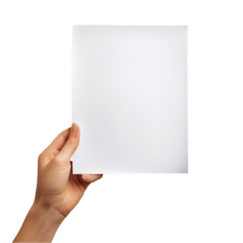 Hand Holding Blank Paper AI-Generative png