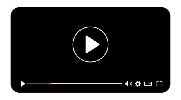 Multimedia player template modern style vector