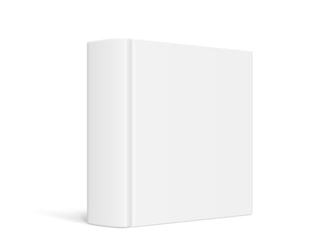 mockup of standing book with blank cover vector
