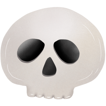 Halloween skull cartoon png
