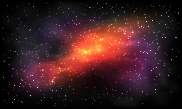 Sky galaxy cloud nebula stars dark night universe milky way cosmos background vector