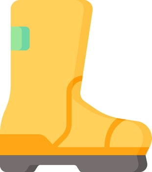 Yellow rubber boots icon vector