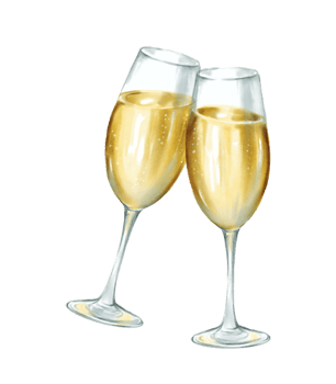 glasses champagne congratulate png