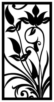 a black and white poster with the words flowers on it. vector