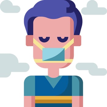 air pollution illustration design vector