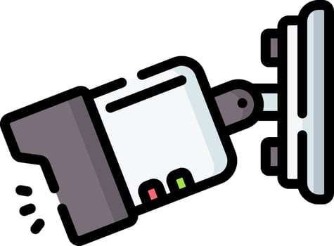 cctv illustration design vector