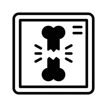 Bone fracture x ray design ready to use modern icon vector