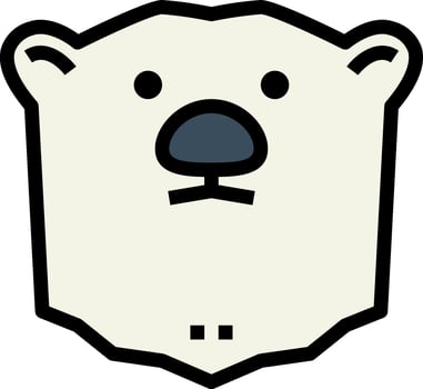 polar bear illustration design vector