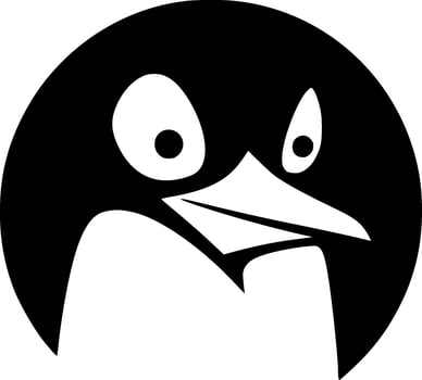 Penguin - Minimalist and Flat Logo - illustration vector