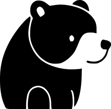 Mama Bear, Black and White illustration vector