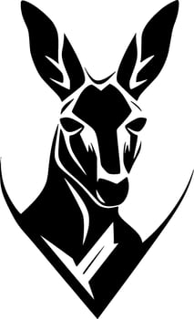 Kangaroo, Minimalist and Simple Silhouette - illustration vector