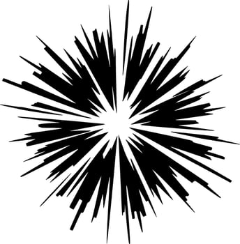 Explosion, Minimalist and Simple Silhouette - illustration vector