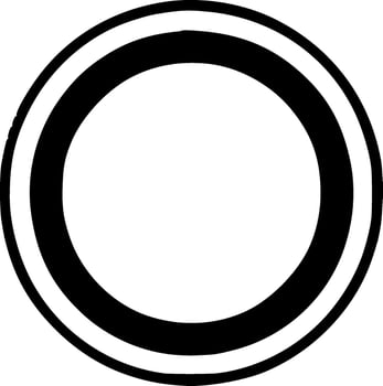 Circle Frame, Black and White illustration vector