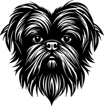 Affenpinscher - Minimalist and Flat Logo - illustration vector