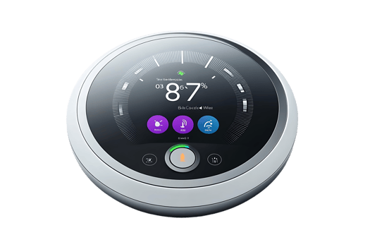 Smart Home Thermostat with Transparent Background and WiFi Control for Easy Temperature Management png