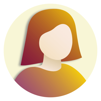 orange woman profile icon png