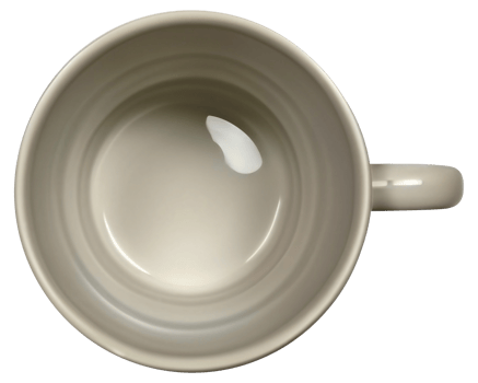 Top view of empty coffee cup. Mug isolated on background png