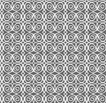 Beautiful seamless pattern on a gray background in the form of a pattern of spirals vector