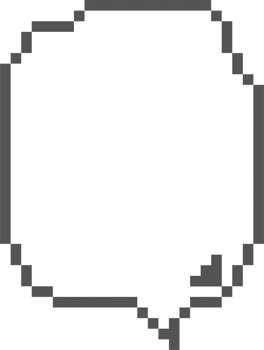 8bit retro game pixel speech bubble balloon icon sticker memo keyword planner text box banner png