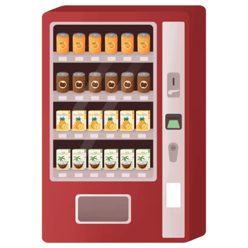 Red automatic vending machine png