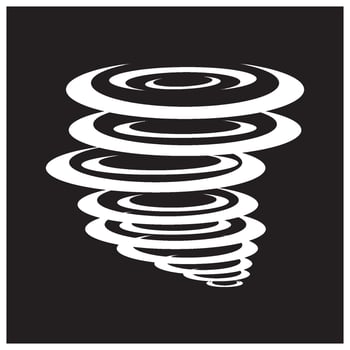 rotating tornado wind logo design vector