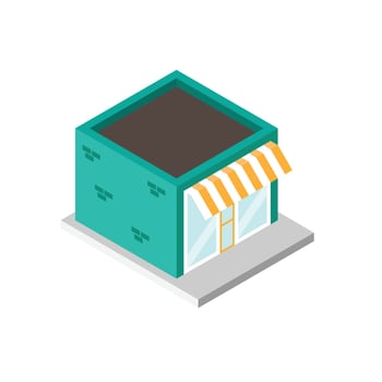 Blue Store Isometric vector