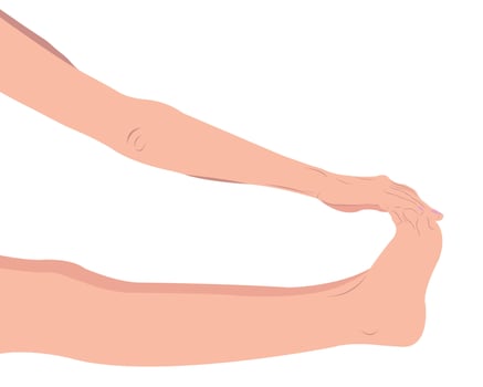 toe stretches clipart vector