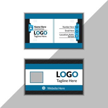 corporate color business card design template vector