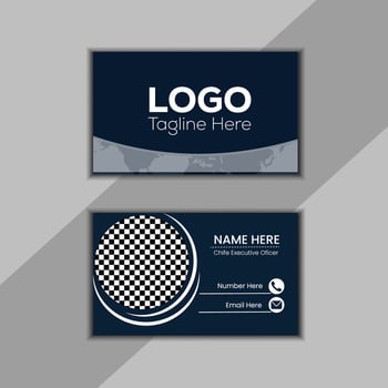 Modern blue business design template vector