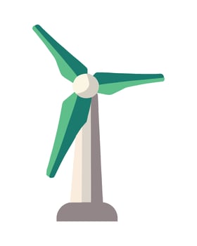 Wind turbine wind energy illustration design vector