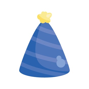 A blue hat with a yellow star on top vector
