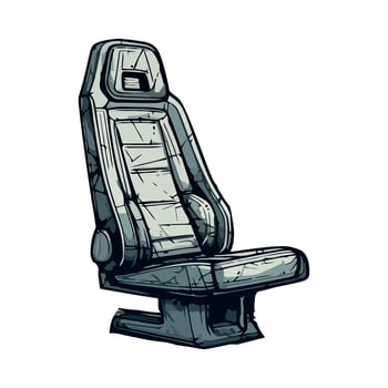 A sketch of a car seat on a white background vector