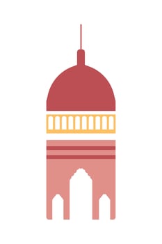A mosque icon in a flat style vector