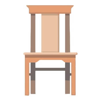 Wooden chair illustration vector