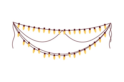 A garland of lights on a white background vector